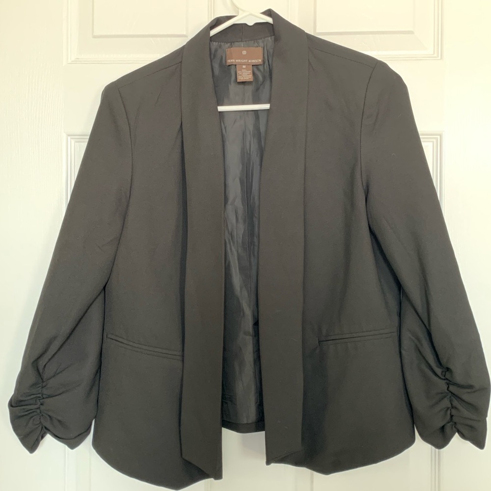 Black blazer with half length sleeves